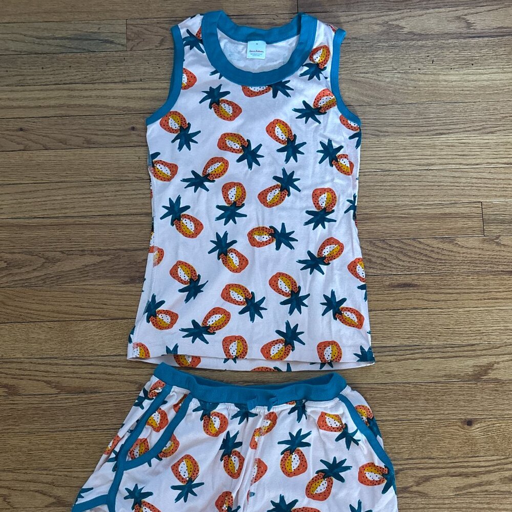 Womens Hanna Andersson Pineapple Pajama Set, Size XS